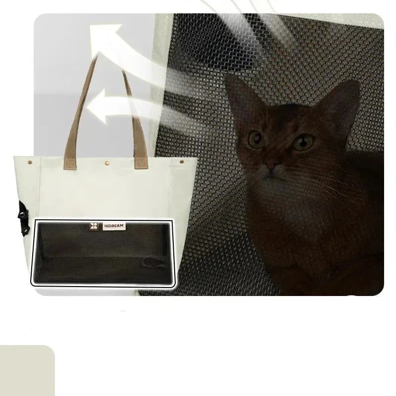 Sac à main étanche et portable doté d'une ouverture sur le côté - Sac de Transport pour Chat