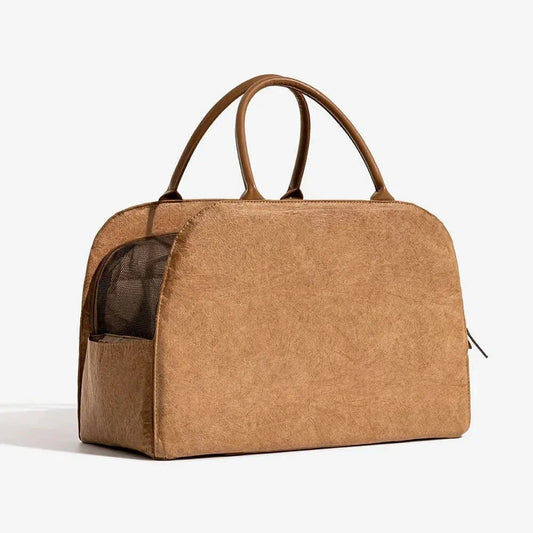 Sac de transport rigide en cuir durable pour chien et chat - Sac de Transport pour Chat