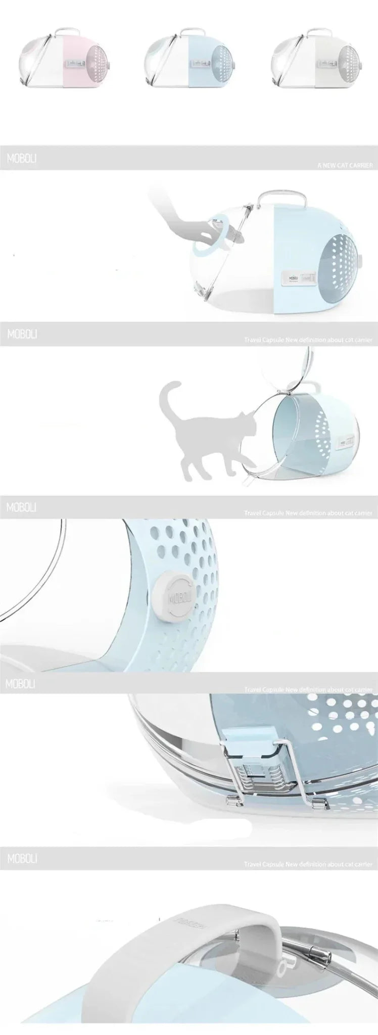 Sac capsule transparente et ventillée pour voyage chat - Sac de Transport pour Chat